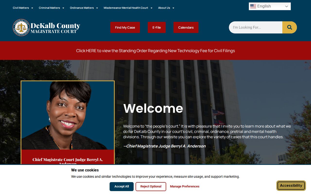 DeKalb Magistrate Court navigation for criminal warrant and docket information
