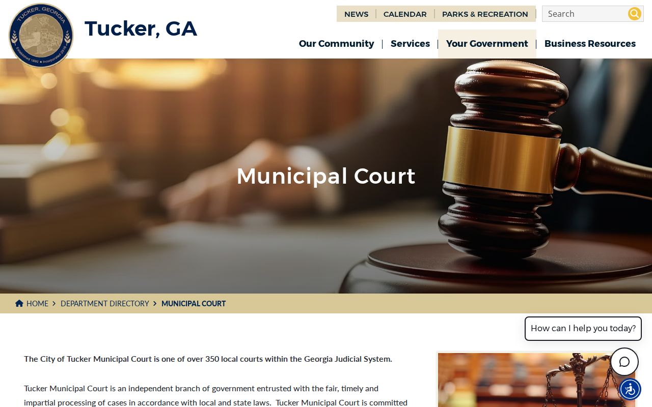 Tucker Municipal Court failure-to-appear and warrant fee information