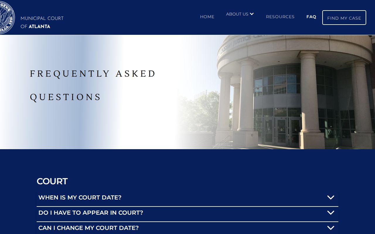 Atlanta Municipal Court failure-to-appear and warrant guidance