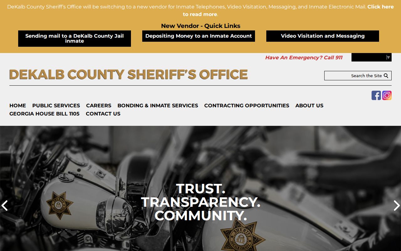 Official DeKalb County Sheriff public-service website